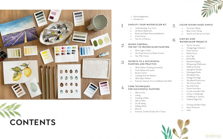 Watercolor Made Simple Workbook: Simple techniques and projects for beginners and beyond-no sketching required! - 20 all-new paintings on watercolor paper - Nicki Traikos [KSIĄŻKA]