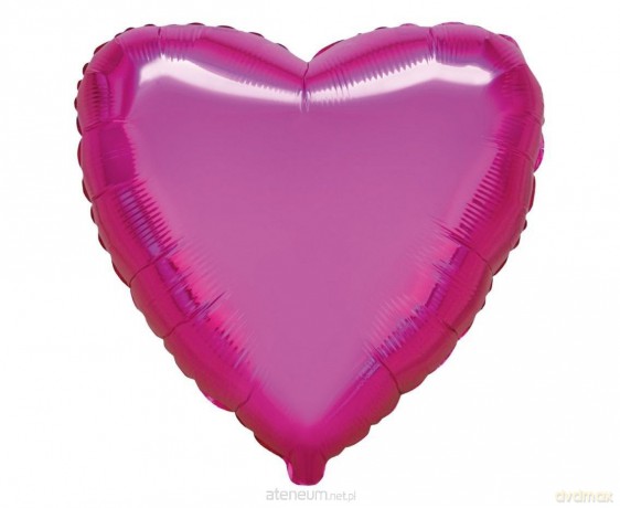 Balon Flexmetal foliowy Serce ciemnoróżowe 45cm