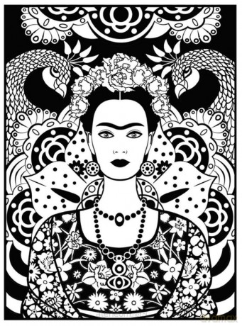 Kolorowanka welwetowa 47x35cm Frida Kahlo