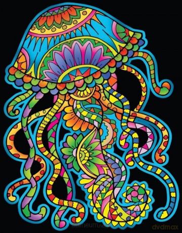 Kolorowanka welwetowa 47x35cm Meduza