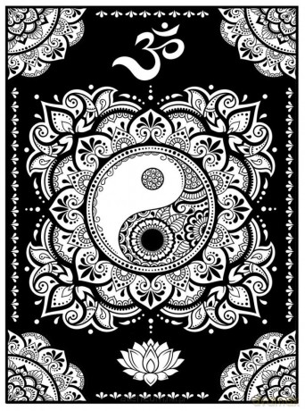 Kolorowanka welwetowa A4 Mandala YinYang