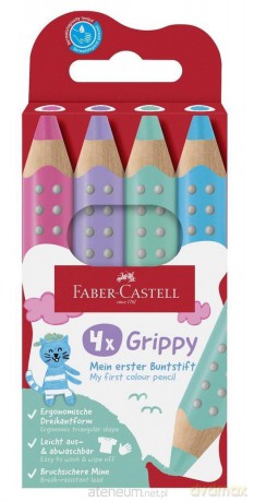 Kredki Grippy pastelowe 4kol