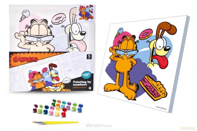 Malowanie po numerach 30x30cm Garfield
