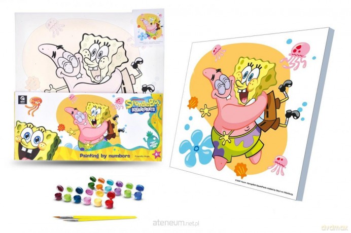 Malowanie po numerach 30x30cm SpongeBob