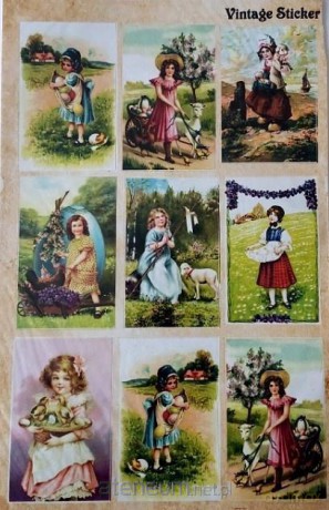 Stikery wielkanocne Vintage Sticker 16x25cm