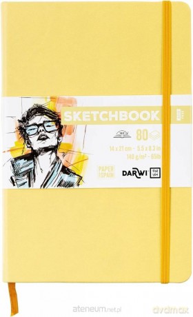Szkicownik 14x21cm 140g bladożółty