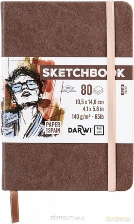 Szkicownik A6 140g brązowy