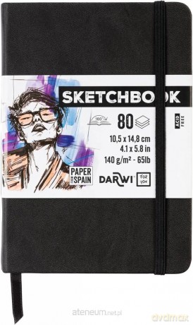 Szkicownik A6 140g czarny
