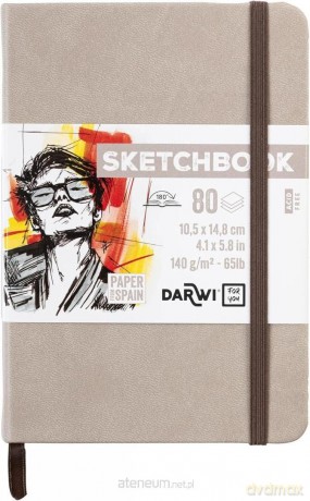 Szkicownik A6 140g szarobrązowy