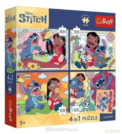 TREFL 4x88 Kosmiczny Stitch [PUZZLE]