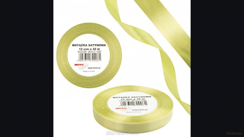 Wstążka satynowa 12mm/32m 100 gruszkowy