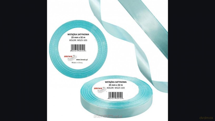 Wstążka satynowa 25mm/32m baby blue