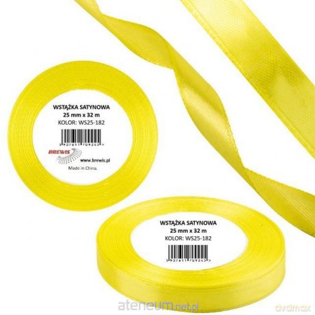 Wstążka satynowa 25mm/32m zielony limonkowy