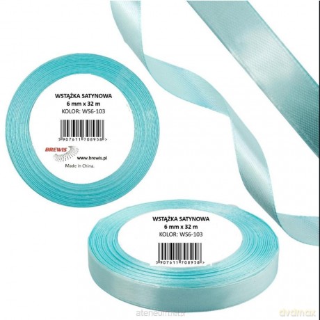Wstążka satynowa 6mm/32m baby blue