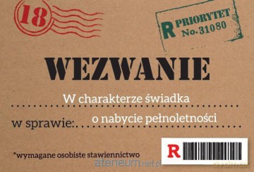 Zaproszenie Urodziny Osiemnastka ZA-104 (10szt.)