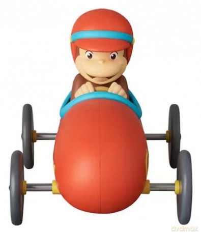 Curious George UDF Mini Figure w/Cart 6 cm [FIGURKA]