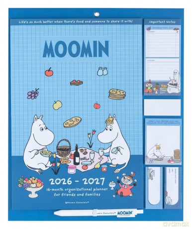 Moomin Magnetic Planner 2026/27 30 x 35 cm