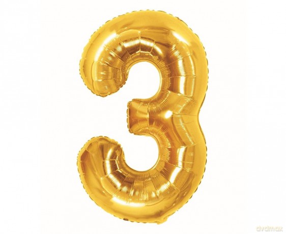 Balon foliowy B&C 3 Royal gold 85cm