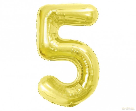 Balon foliowy B&C 5 Light gold 85cm