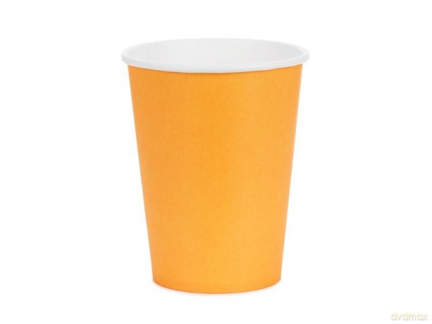 Kubeczki papierowe jasny pomarańczowy 250ml 6szt