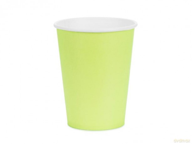 Kubeczki papierowe jasny zielony 250ml 6szt