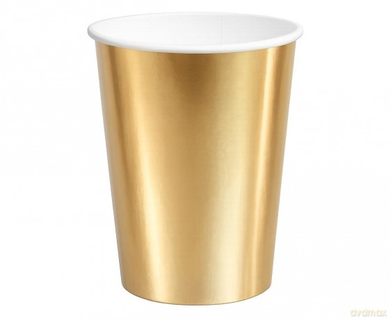 Kubeczki papierowe złote 250ml 6szt