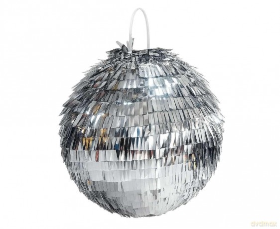 Piniata Kula disco srebrna 25x25x25cm