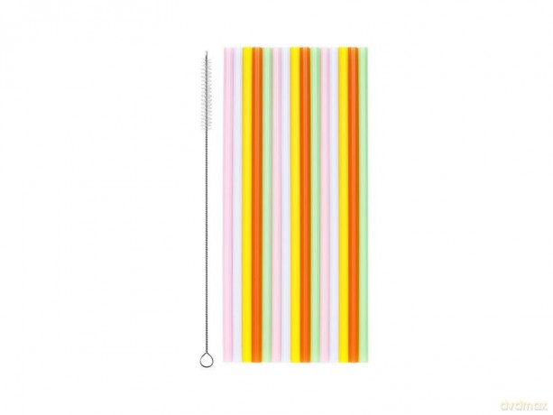 Słomki plastikowe mix kolorów 20cm 30szt