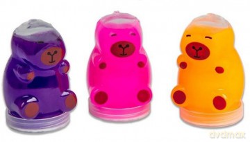 Zestaw 3 mini slimeów kapibary MIX