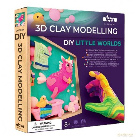Zestaw DIY z masy plastycznej Jednorożec