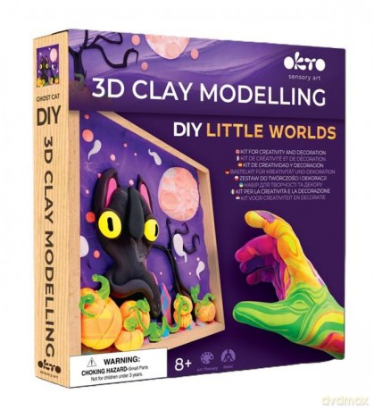 Zestaw DIY z masy plastycznej Koci Duch