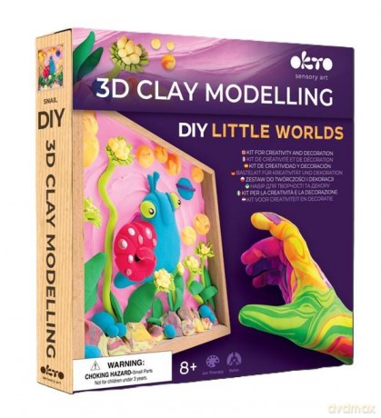 Zestaw DIY z masy plastycznej Ślimak