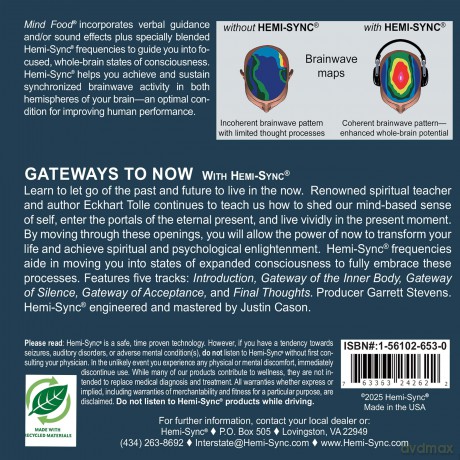 Eckhart Tolle: Gateways To Now With Hemi Sync@ [CD]