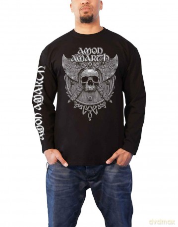 Amon Amarth: Grey Skull (Black) (Small)