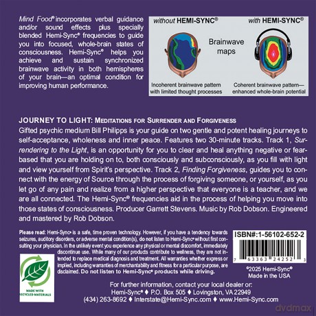 Bill Philipps: Journey To Light: Meditations For Surrender And Forgiveness [CD]