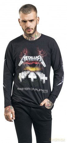 Metallica: Master Of Puppets Tracks (Black) (Medium)