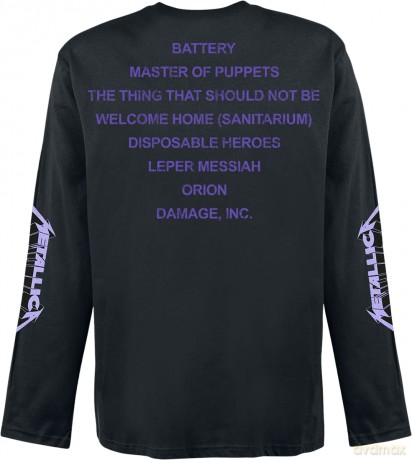 Metallica: Master Of Puppets Tracks (Black) (Medium)