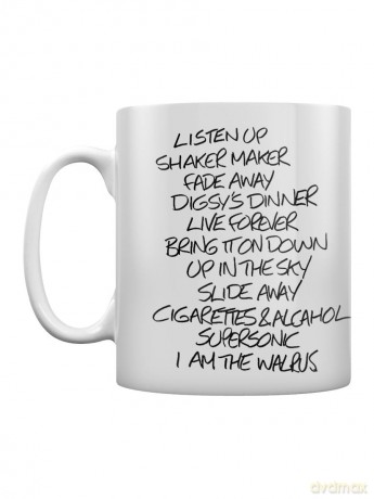 Oasis: Oasis (Set List) White Pod Kubek