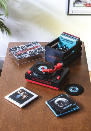 Crosley: Rolling Stones 3-Inch Mini Record Player With Case (Black) RSD EXC