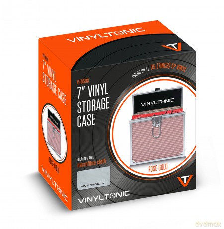 Vinyltonic: Vinyl Tonic 7 Inch Storage Case With Cloth Rose Gold