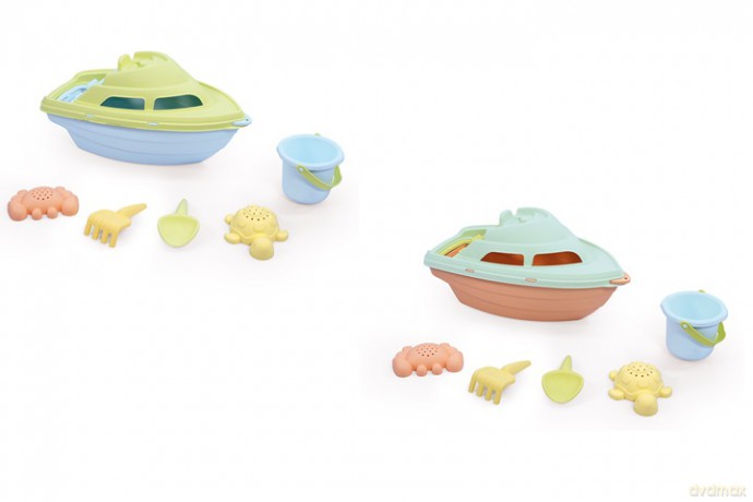 DOLU łódka+akcesoria zestaw plażowy pastel 5229