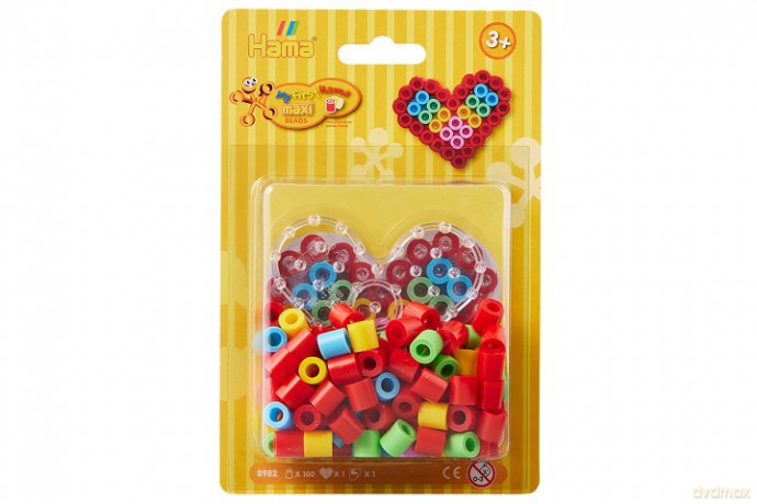 Hama maxi 100 mały blister Serce 89825