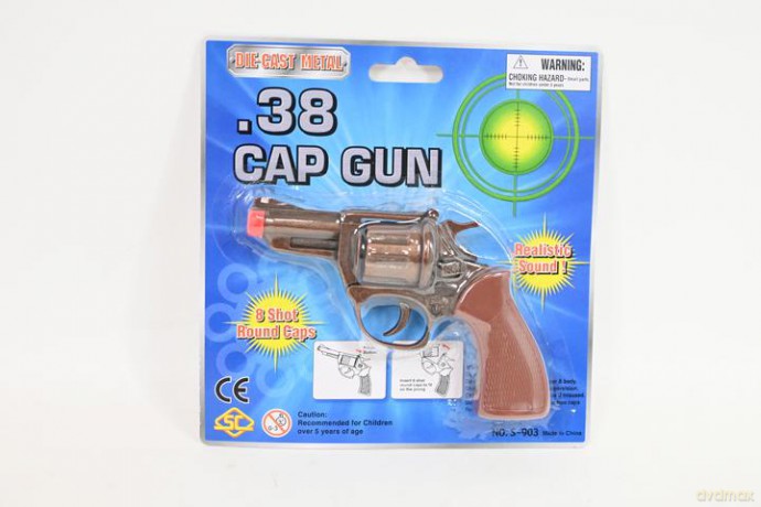 Pistolet metalowy na spłonkę blister 88378 83785