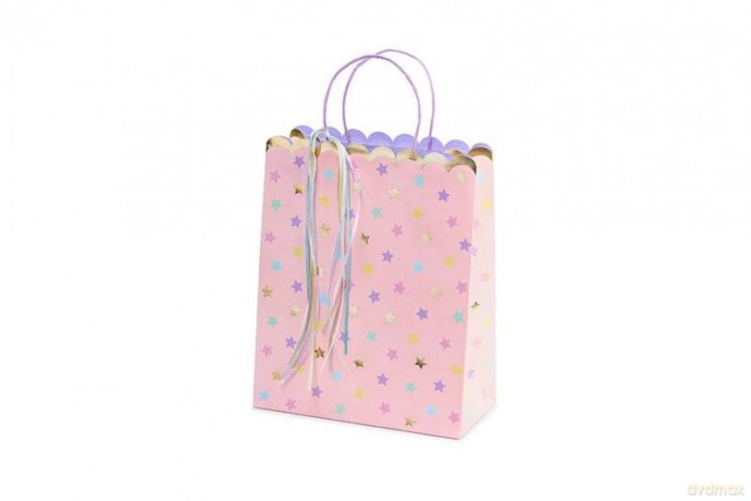 Torebki na prezenty Gwiazdki mix 26x32x13cm 74917