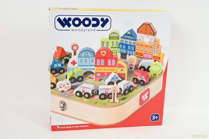 WOODYLAND Drewn.walizka miasto i kolej.92143 21430