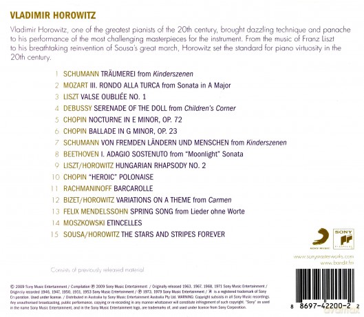 Vladimir Horowitz: Greatest Hits [CD]