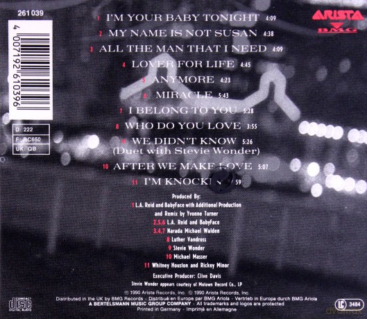 Whitney Houston: I'm Your Baby Tonight [CD]