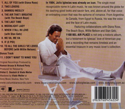 Julio Iglesias: 1100 Bel Air Place [CD]