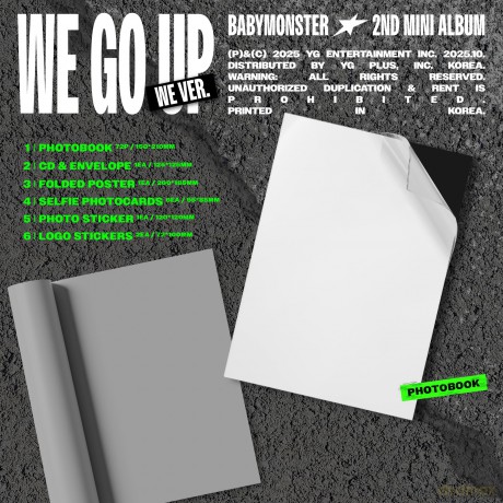 Babymonster -[We Go Up] Photobook - Version A: Babymonster-[We Go Up] Photobook - Version A [CD]