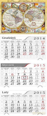 Kalendarz 2015 Trójdzielny Antyczna mapa GM732 [KALENDARZ]